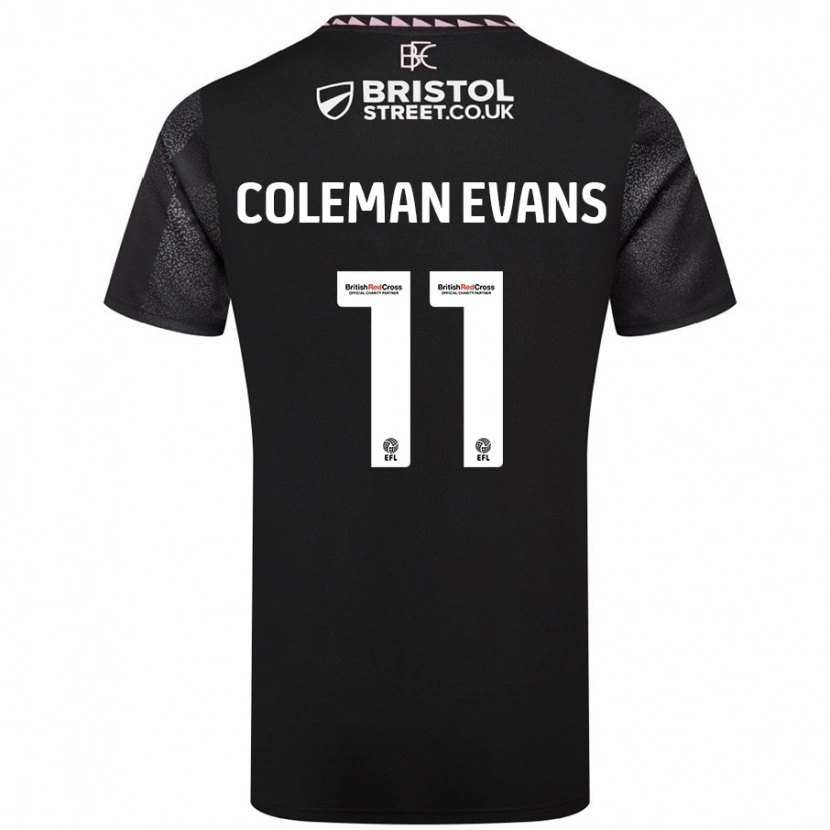 Danxen Mujer Camiseta Amaya Coleman-Evans #11 Negro 2ª Equipación 2024/25 La Camisa
