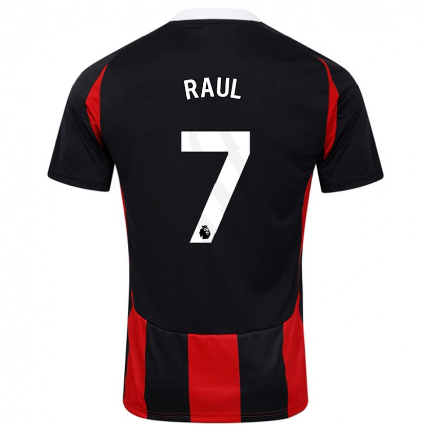 Danxen Mujer Camiseta Raúl Jiménez #7 Negro Rojo 2ª Equipación 2024/25 La Camisa