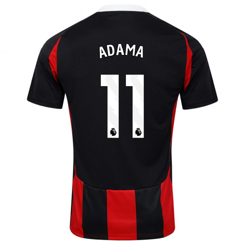 Danxen Mujer Camiseta Adama Traoré #11 Negro Rojo 2ª Equipación 2024/25 La Camisa