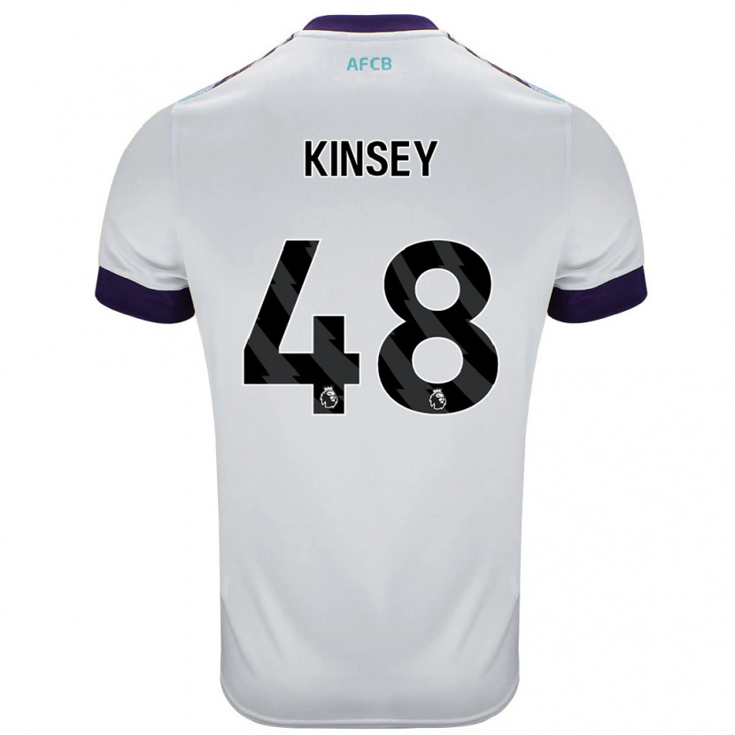 Danxen Mujer Camiseta Max Kinsey #48 Blanco Verde Púrpura 2ª Equipación 2024/25 La Camisa
