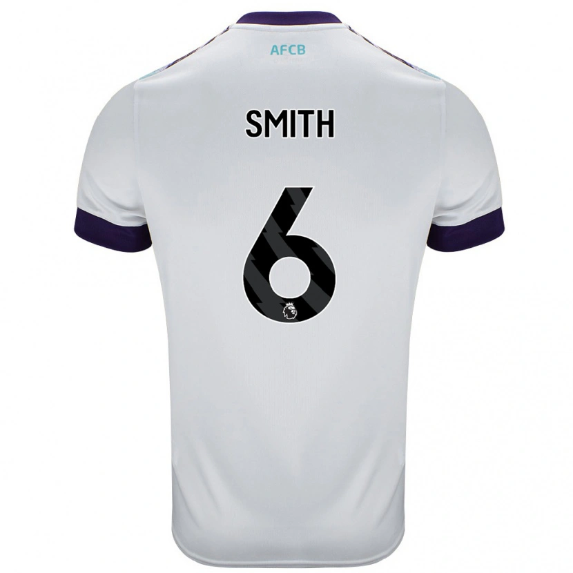 Danxen Mujer Camiseta Maisy Smith #6 Blanco Verde Púrpura 2ª Equipación 2024/25 La Camisa
