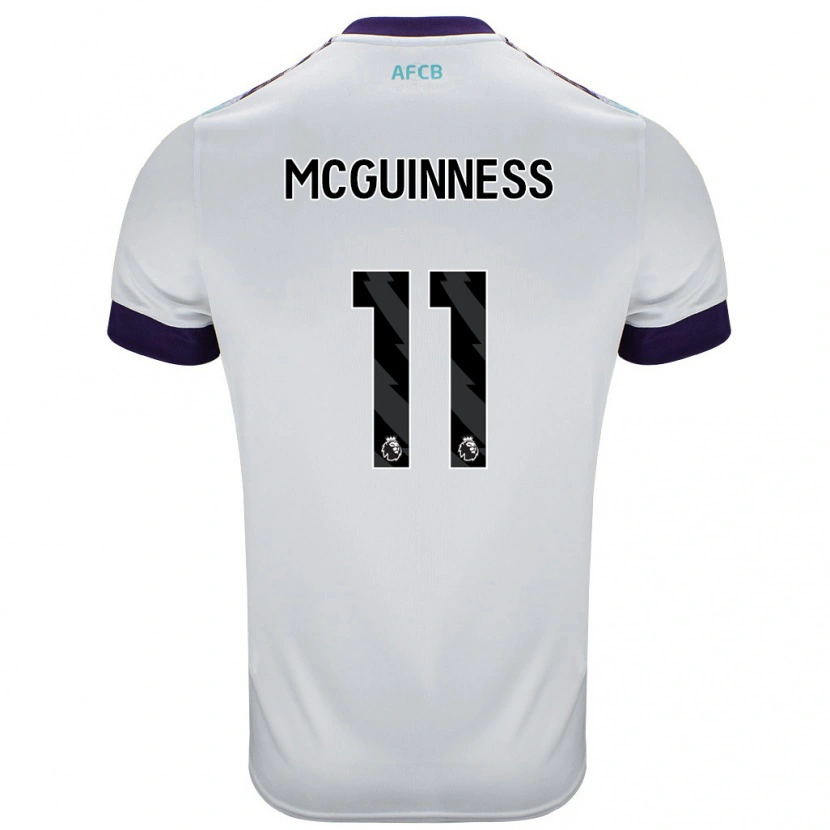 Danxen Mujer Camiseta Gemma Mcguinness #11 Blanco Verde Púrpura 2ª Equipación 2024/25 La Camisa