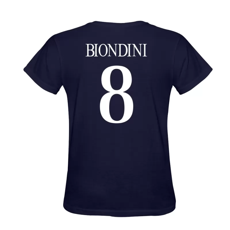 Hombre Davide Biondini #8 Azul Oscuro Diseño De Camiseta La Camisa