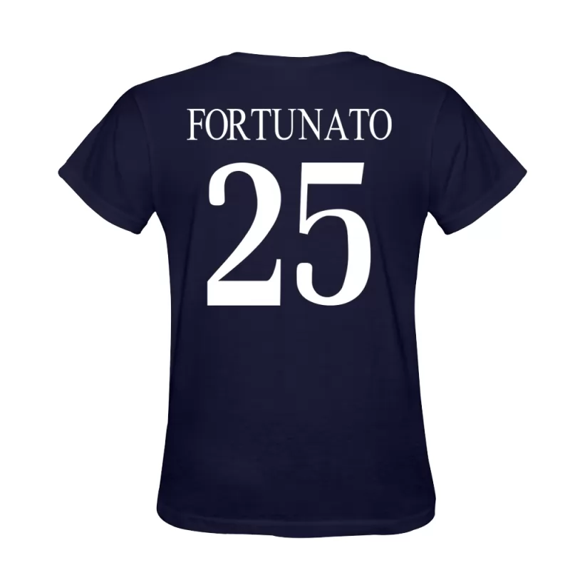Hombre Jacopo Fortunato #25 Azul Oscuro Diseño De Camiseta La Camisa