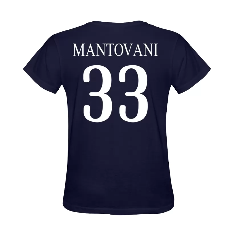 Hombre Luca Mantovani #33 Azul Oscuro Diseño De Camiseta La Camisa