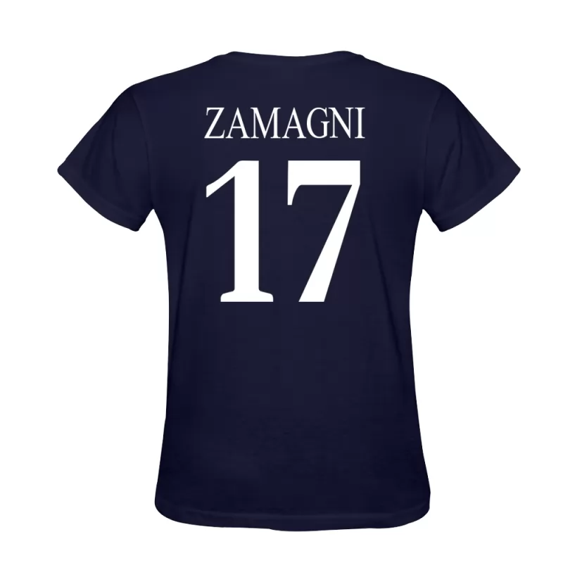 Hombre Andrea Zamagni #17 Azul Oscuro Diseño De Camiseta La Camisa