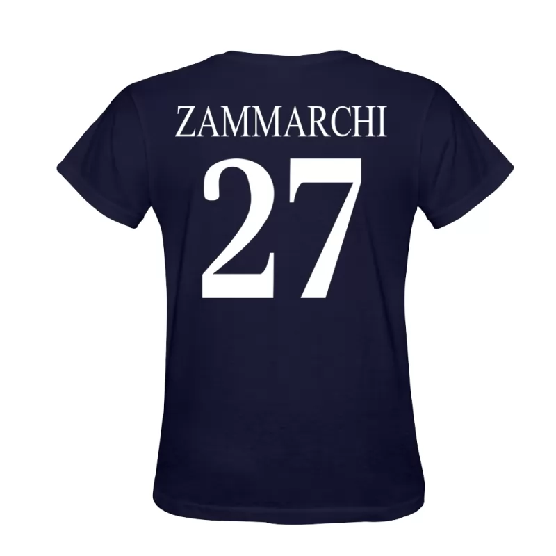 Hombre Andrea Zammarchi #27 Azul Oscuro Diseño De Camiseta La Camisa