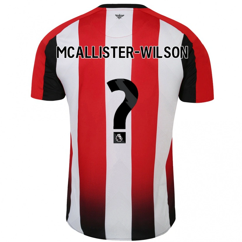 Danxen Niño Camiseta Zack Mcallister-Wilson #0 Rojo Blanco 1ª Equipación 2024/25 La Camisa
