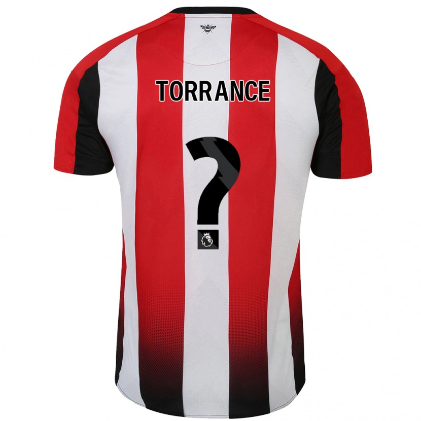Danxen Niño Camiseta Bruno Torrance #0 Rojo Blanco 1ª Equipación 2024/25 La Camisa