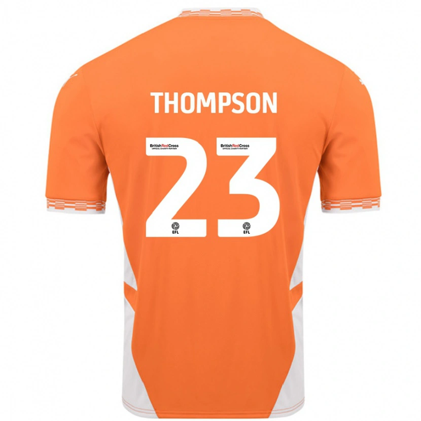 Danxen Niño Camiseta Dominic Thompson #23 Naranja Blanco 1ª Equipación 2024/25 La Camisa