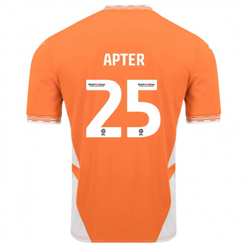 Danxen Niño Camiseta Rob Apter #25 Naranja Blanco 1ª Equipación 2024/25 La Camisa