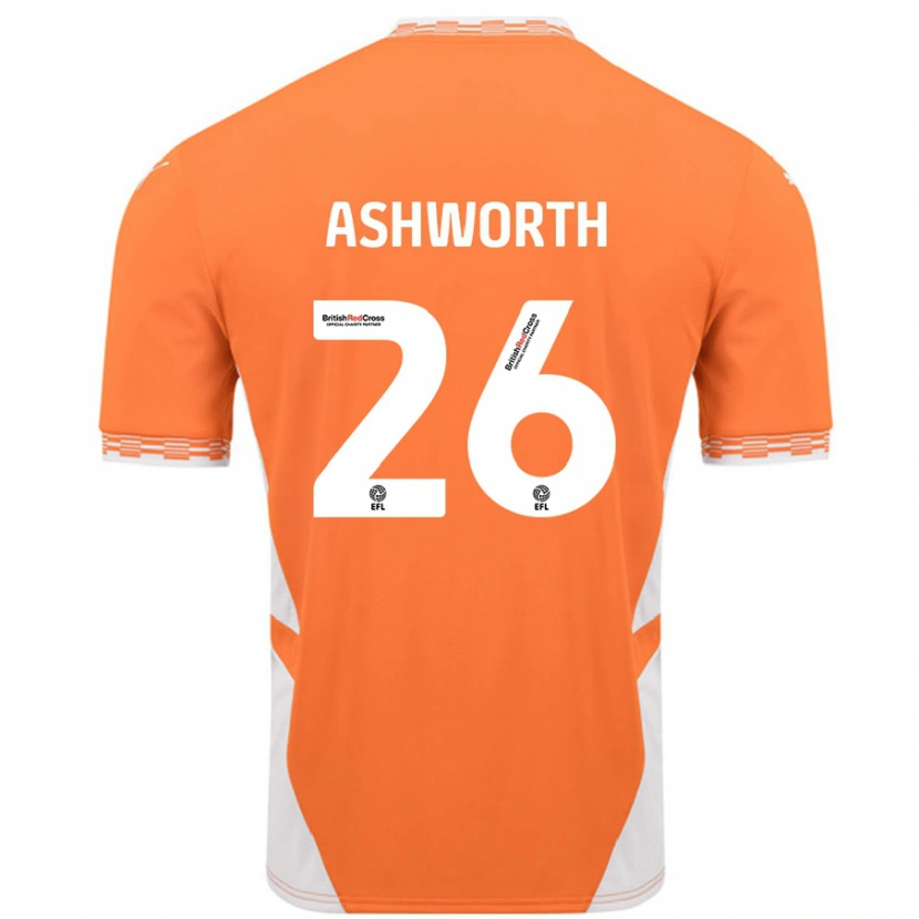 Danxen Niño Camiseta Zac Ashworth #26 Naranja Blanco 1ª Equipación 2024/25 La Camisa