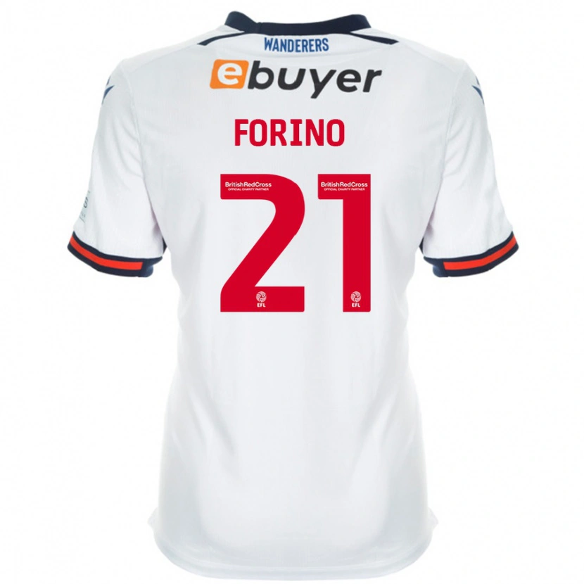 Danxen Niño Camiseta Chris Forino #21 Blanco 1ª Equipación 2024/25 La Camisa