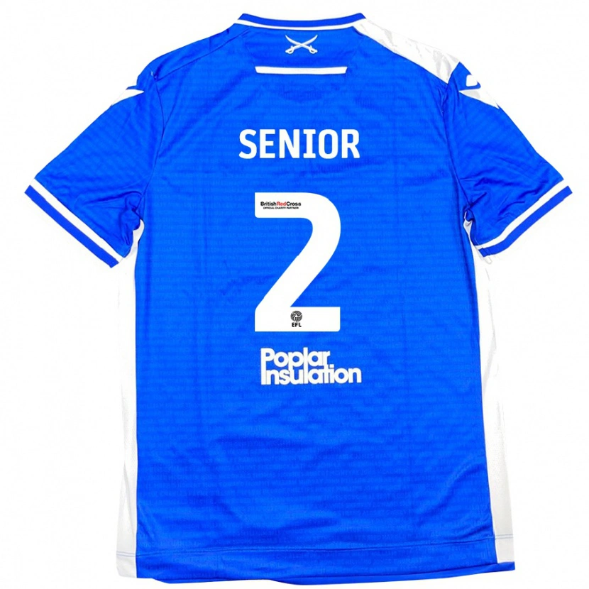 Danxen Niño Camiseta Joel Senior #2 Azul Blanco 1ª Equipación 2024/25 La Camisa