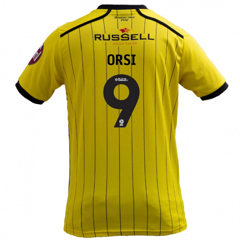 Danxen Niño Camiseta Danilo Orsi #9 Amarillo 1ª Equipación 2024/25 La Camisa
