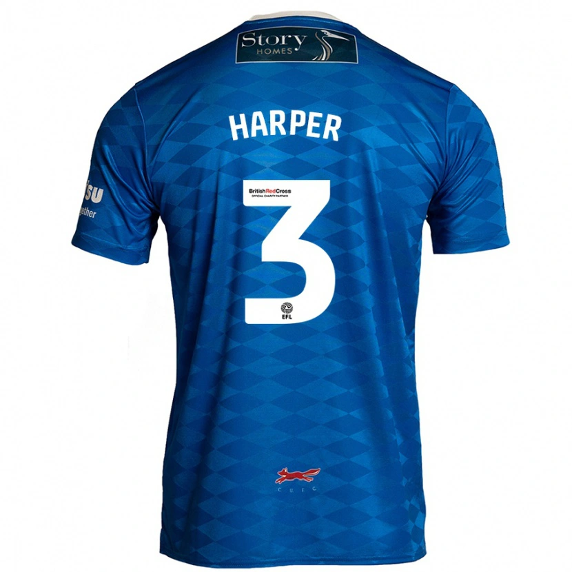Danxen Niño Camiseta Cameron Harper #3 Azul 1ª Equipación 2024/25 La Camisa