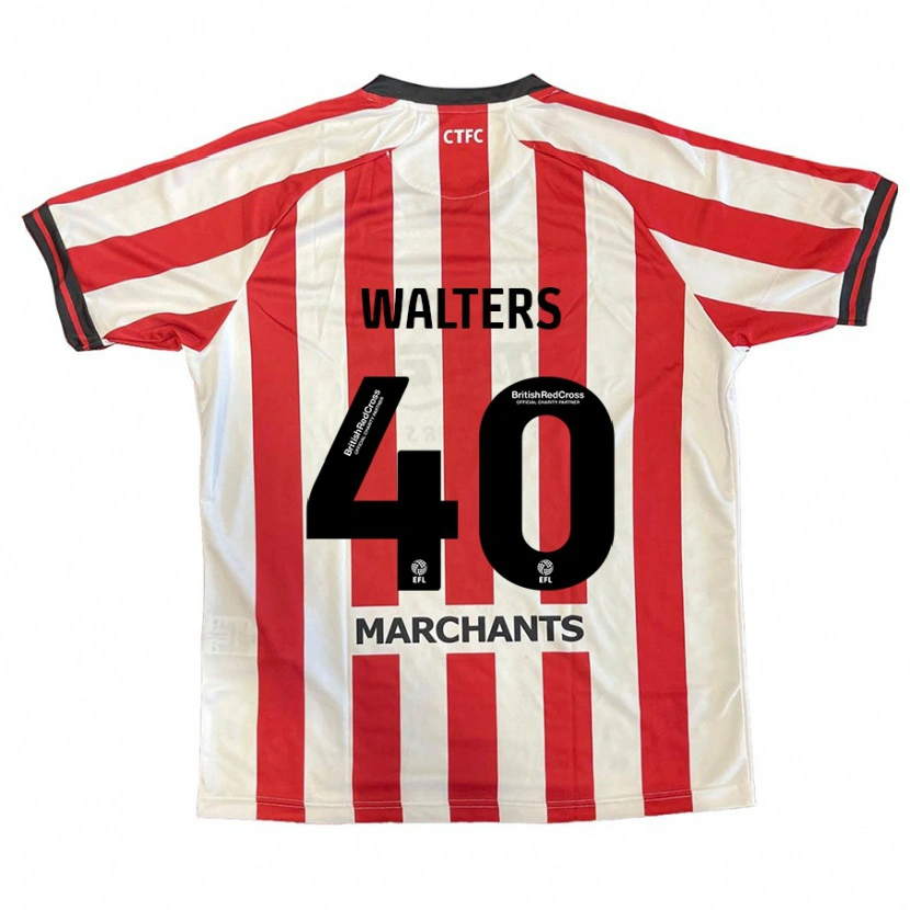 Danxen Niño Camiseta Cameron Walters #40 Rojo Blanco 1ª Equipación 2024/25 La Camisa
