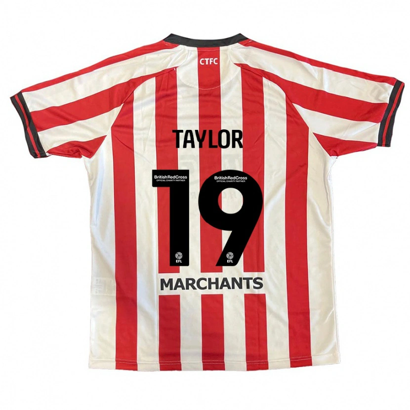 Danxen Niño Camiseta Jessie Taylor #19 Rojo Blanco 1ª Equipación 2024/25 La Camisa