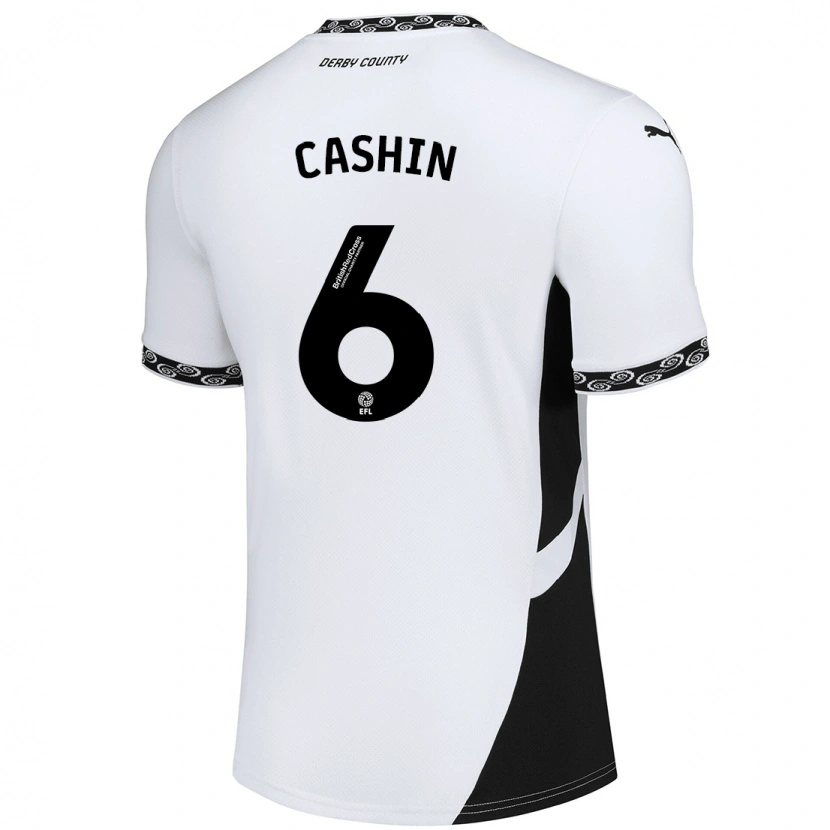 Danxen Niño Camiseta Eiran Cashin #6 Blanco Negro 1ª Equipación 2024/25 La Camisa