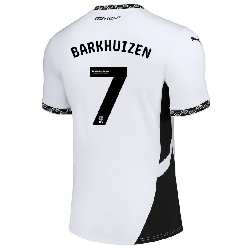 Danxen Niño Camiseta Tom Barkhuizen #7 Blanco Negro 1ª Equipación 2024/25 La Camisa