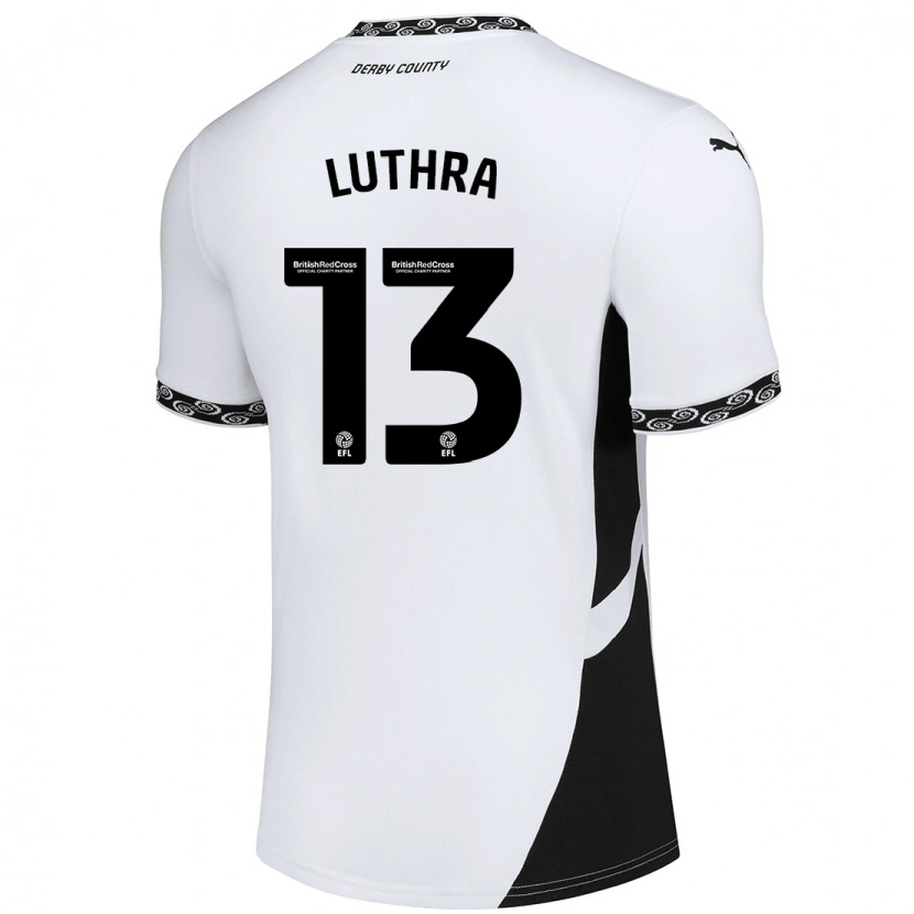 Danxen Niño Camiseta Rohan Luthra #13 Blanco Negro 1ª Equipación 2024/25 La Camisa