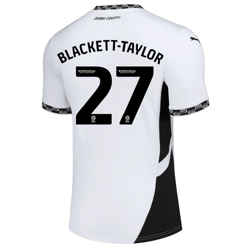 Danxen Niño Camiseta Corey Blackett-Taylor #27 Blanco Negro 1ª Equipación 2024/25 La Camisa