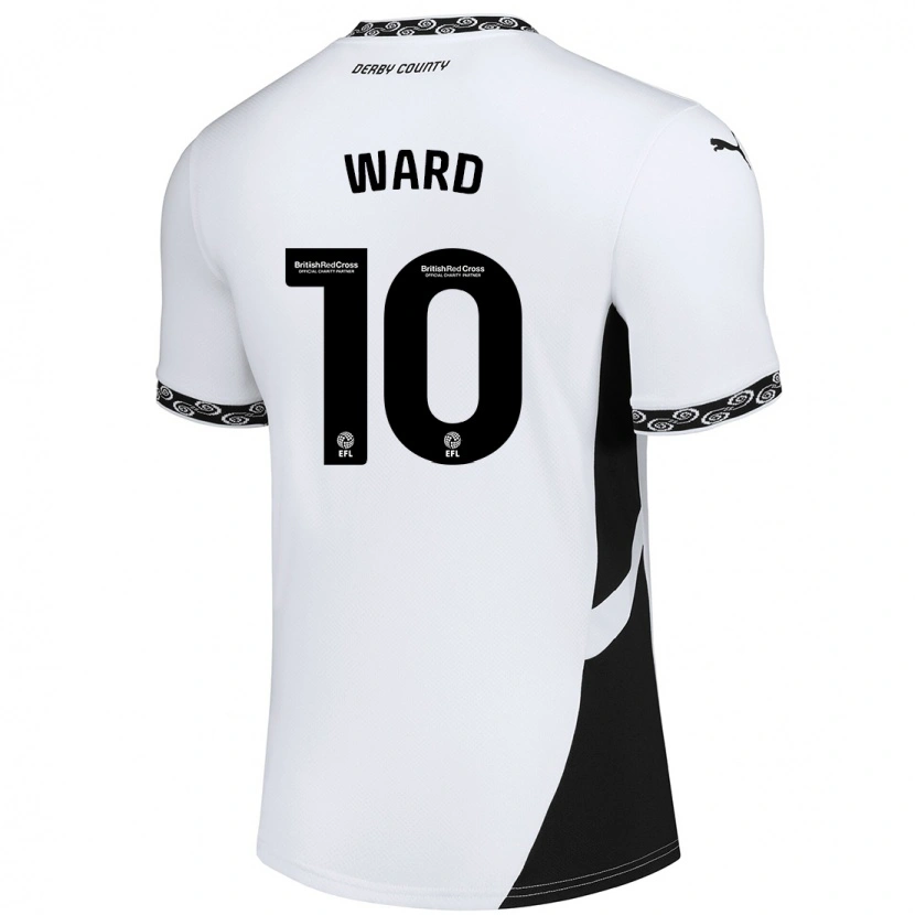 Danxen Niño Camiseta Hannah Ward #10 Blanco Negro 1ª Equipación 2024/25 La Camisa