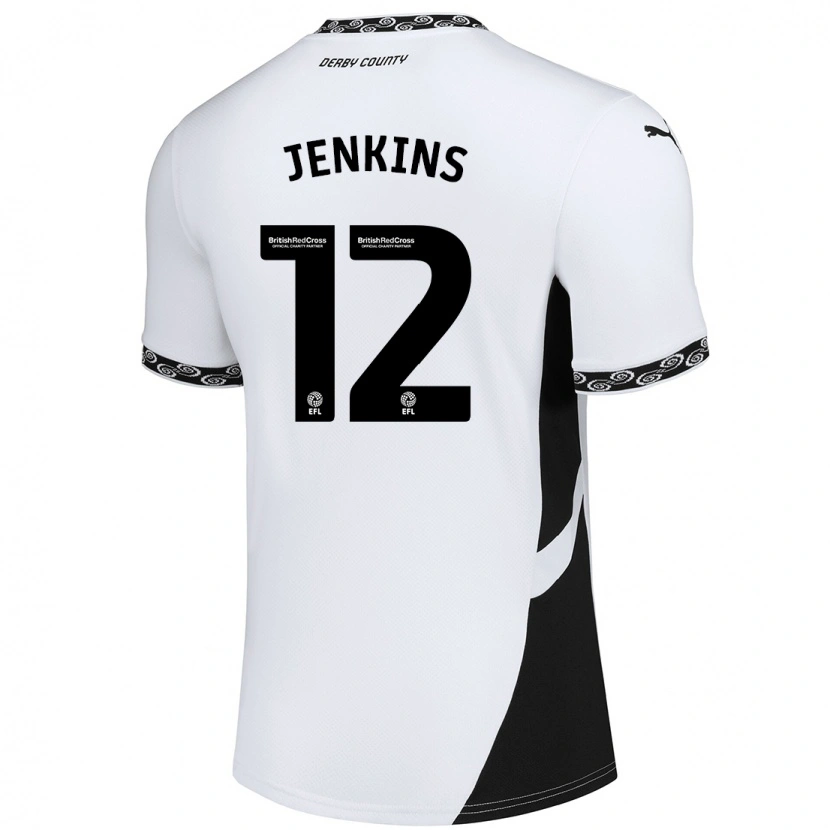 Danxen Niño Camiseta Camille Jenkins #12 Blanco Negro 1ª Equipación 2024/25 La Camisa