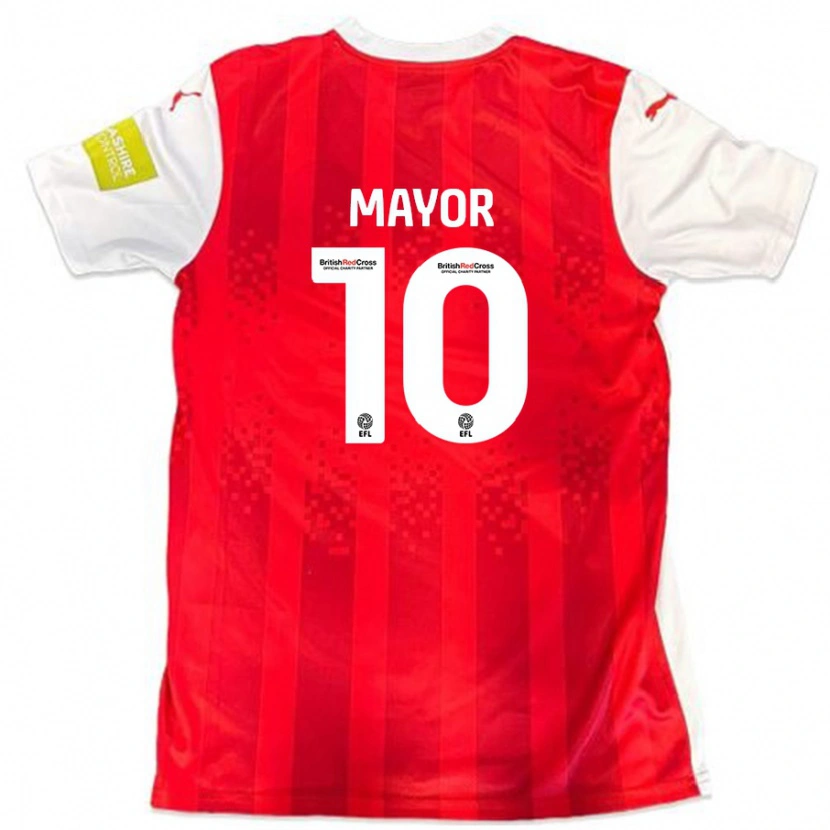 Danxen Niño Camiseta Danny Mayor #10 Rojo Blanco 1ª Equipación 2024/25 La Camisa