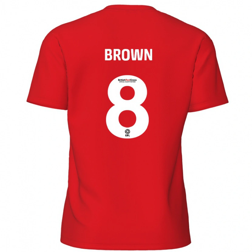 Danxen Niño Camiseta Jordan Brown #8 Rojo 1ª Equipación 2024/25 La Camisa