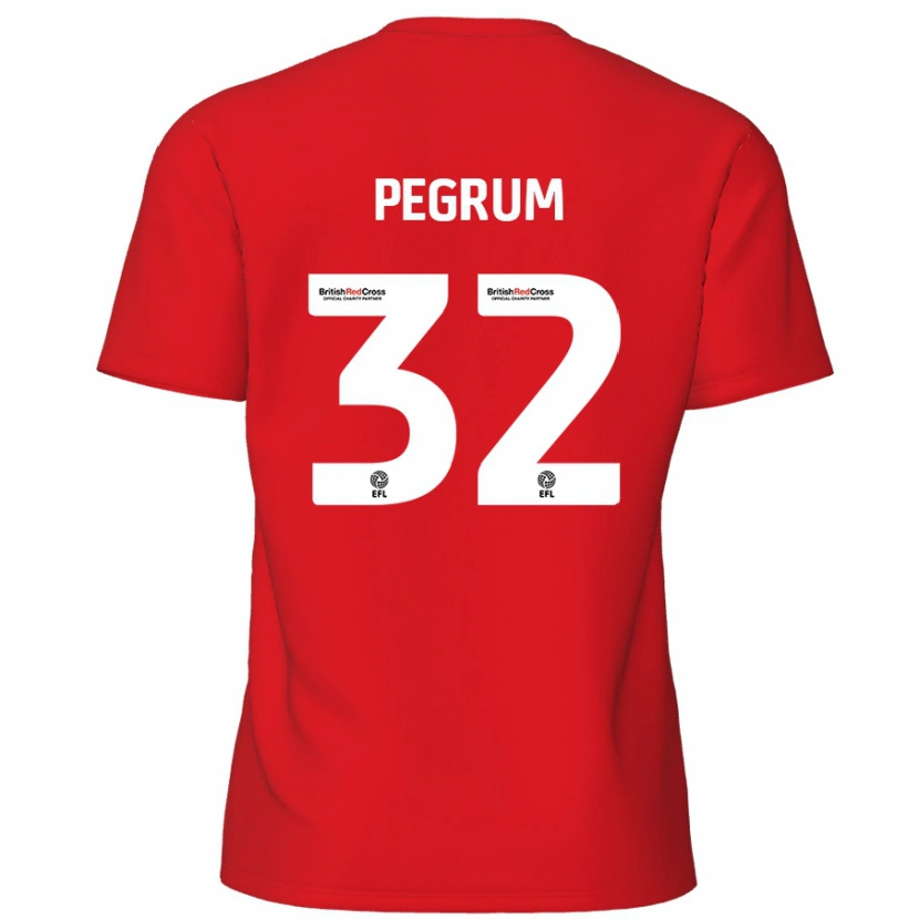Danxen Niño Camiseta Charlie Pegrum #32 Rojo 1ª Equipación 2024/25 La Camisa