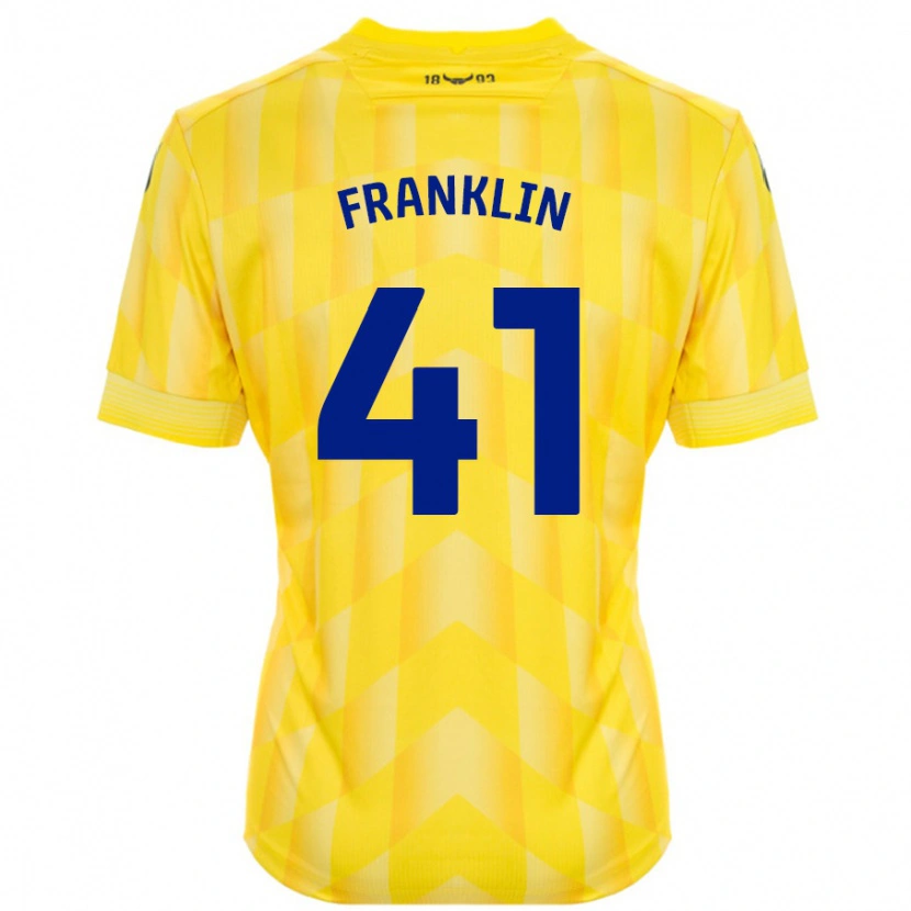 Danxen Niño Camiseta George Franklin #41 Amarillo 1ª Equipación 2024/25 La Camisa