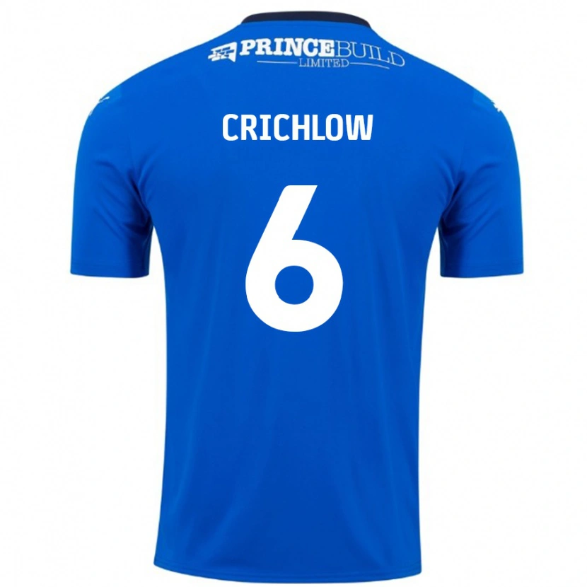 Danxen Niño Camiseta Romoney Crichlow #6 Azul Blanco 1ª Equipación 2024/25 La Camisa