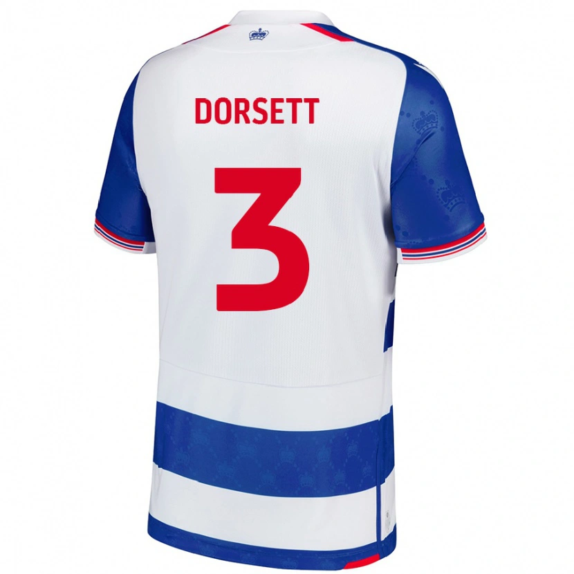 Danxen Niño Camiseta Jeriel Dorsett #3 Azul Blanco 1ª Equipación 2024/25 La Camisa