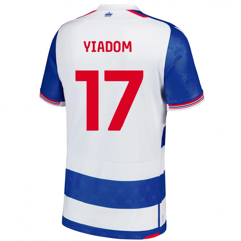 Danxen Niño Camiseta Andy Yiadom #17 Azul Blanco 1ª Equipación 2024/25 La Camisa