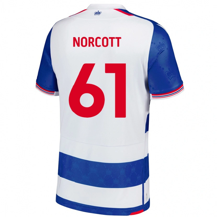 Danxen Niño Camiseta Tom Norcott #61 Azul Blanco 1ª Equipación 2024/25 La Camisa