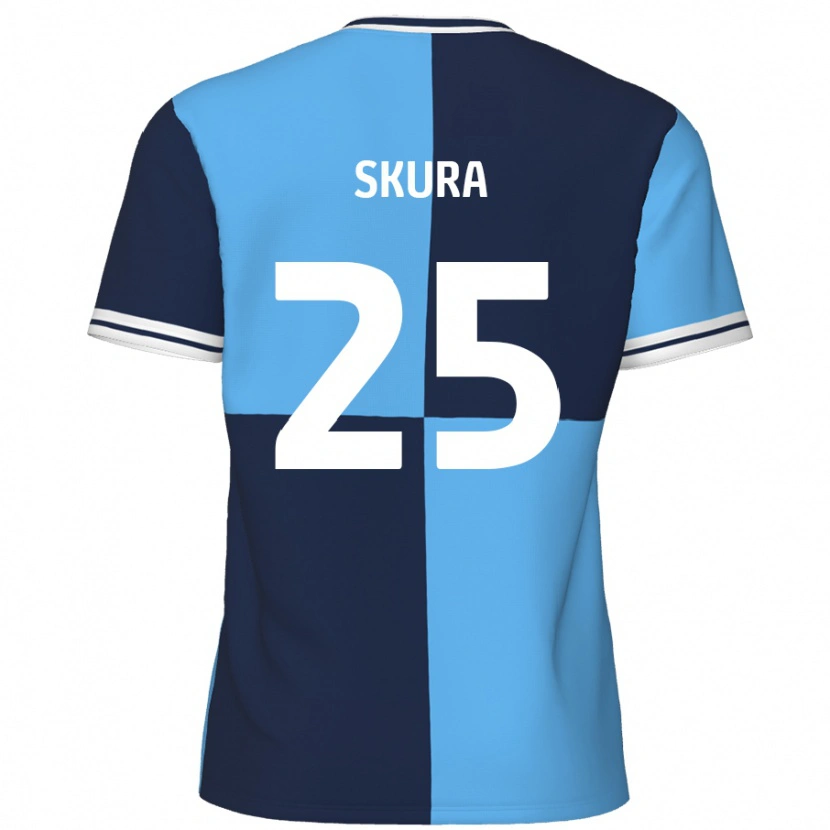 Danxen Niño Camiseta Declan Skura #25 Azul Cielo Azul Oscuro 1ª Equipación 2024/25 La Camisa