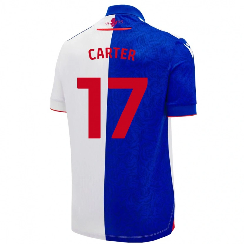 Danxen Niño Camiseta Hayden Carter #17 Azul Cielo Blanco 1ª Equipación 2024/25 La Camisa