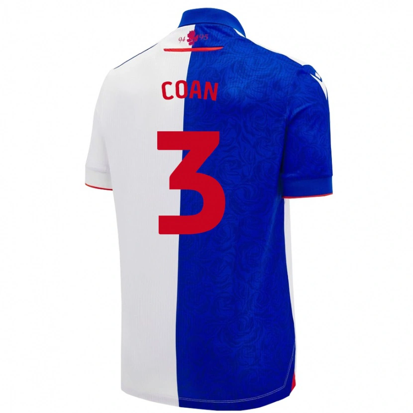 Danxen Niño Camiseta Hannah Coan #3 Azul Cielo Blanco 1ª Equipación 2024/25 La Camisa