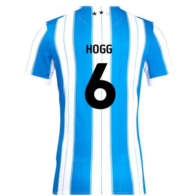 Danxen Niño Camiseta Jonathan Hogg #6 Azul Blanco 1ª Equipación 2024/25 La Camisa