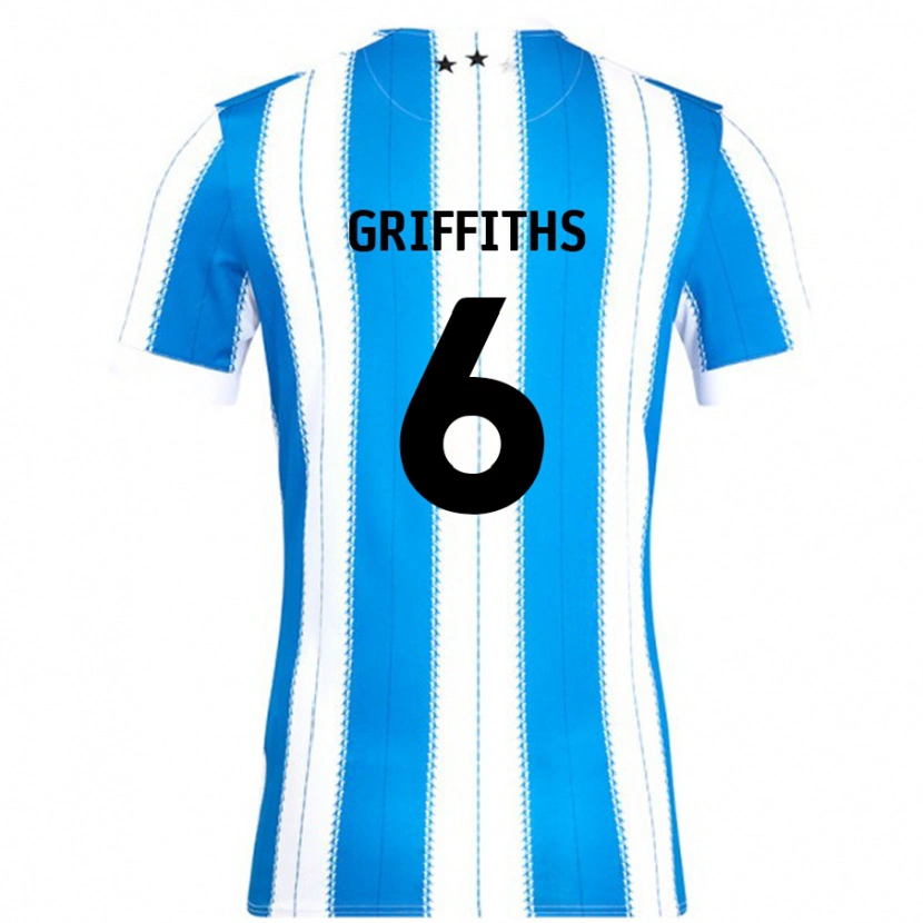 Danxen Niño Camiseta Lauren Griffiths #6 Azul Blanco 1ª Equipación 2024/25 La Camisa
