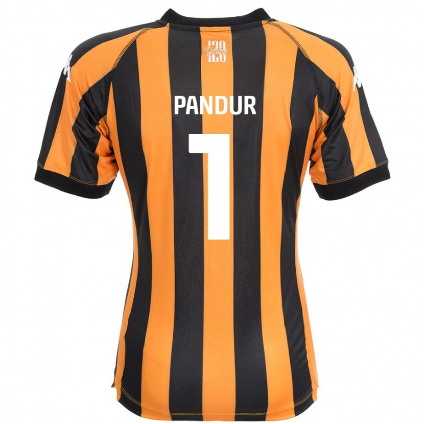 Danxen Niño Camiseta Ivor Pandur #1 Negro Ámbar 1ª Equipación 2024/25 La Camisa