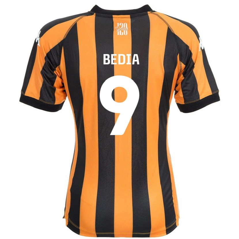 Danxen Niño Camiseta Chris Bedia #9 Negro Ámbar 1ª Equipación 2024/25 La Camisa