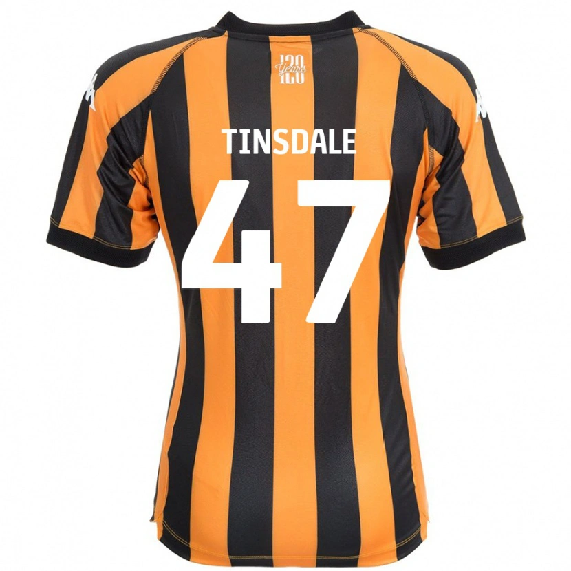 Danxen Niño Camiseta Nathan Tinsdale #47 Negro Ámbar 1ª Equipación 2024/25 La Camisa