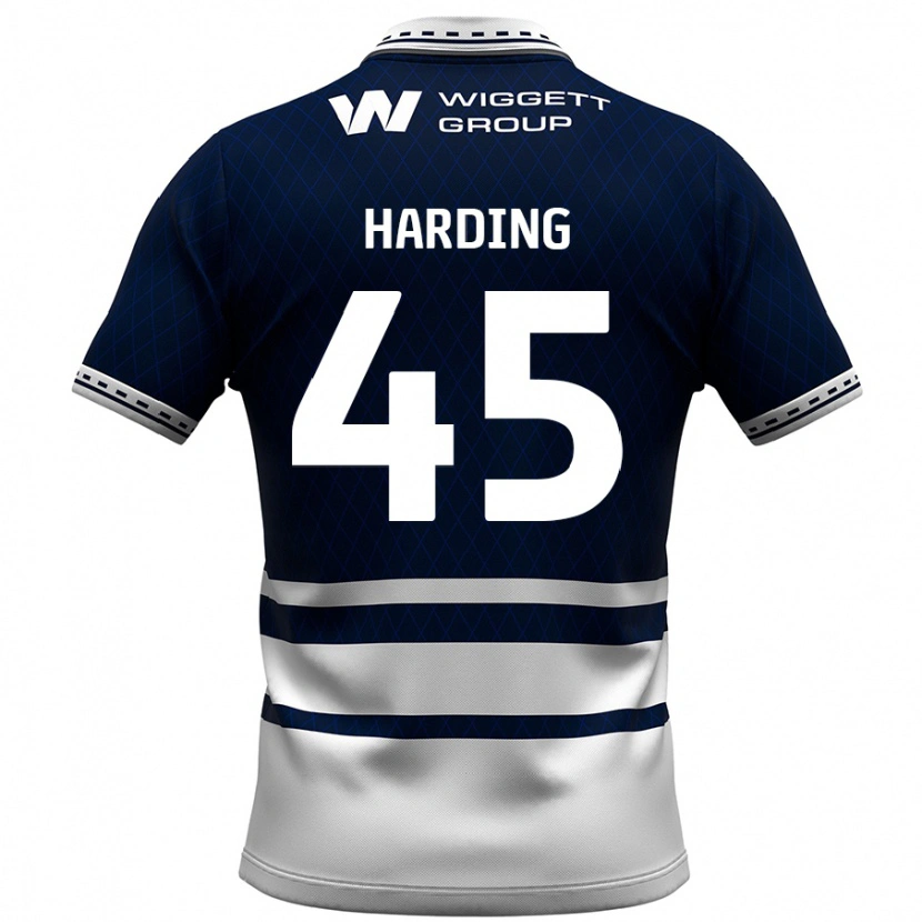 Danxen Niño Camiseta Wes Harding #45 Azul Marino Blanco 1ª Equipación 2024/25 La Camisa
