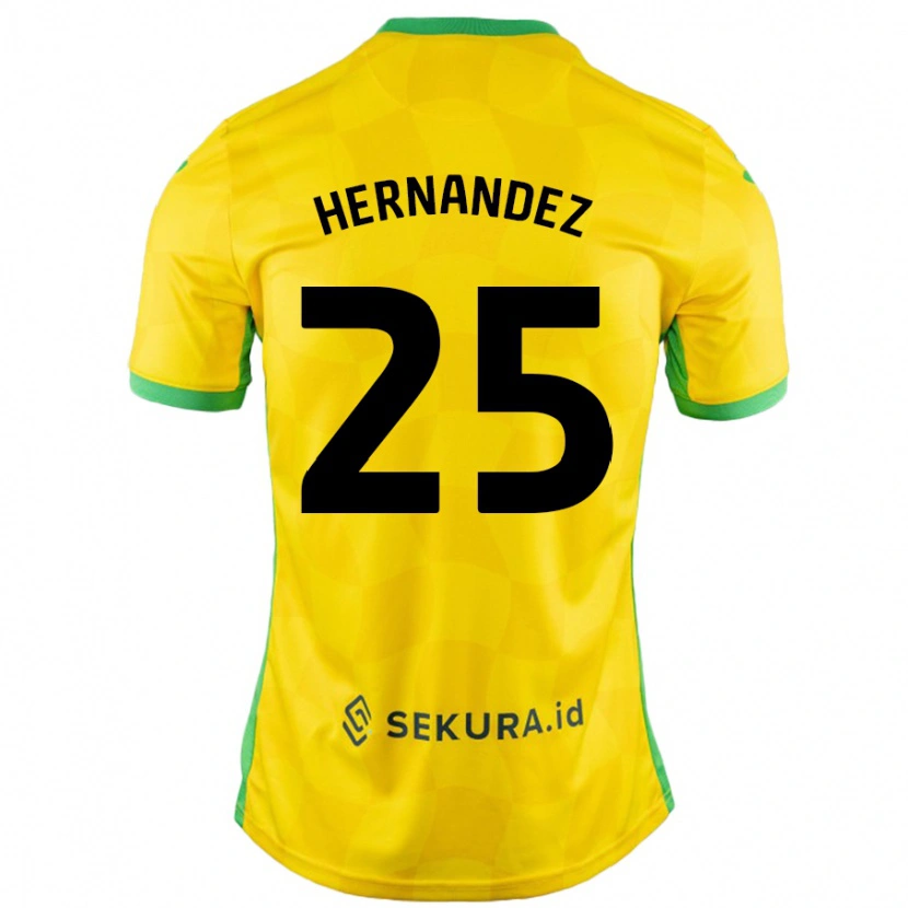 Danxen Niño Camiseta Onel Hernández #25 Amarillo Verde 1ª Equipación 2024/25 La Camisa