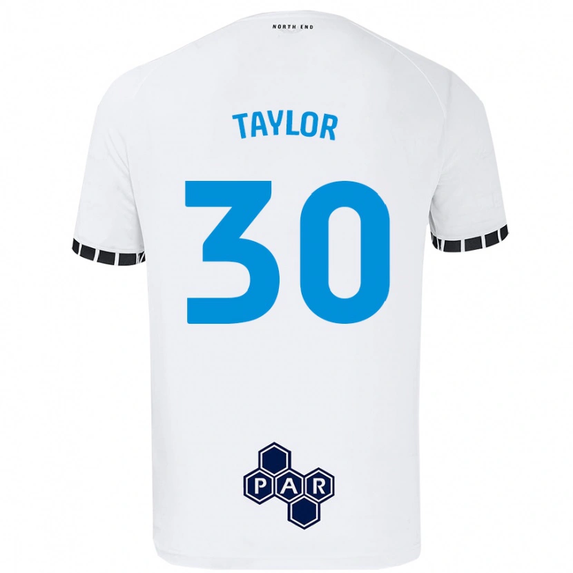 Danxen Niño Camiseta Kian Taylor #30 Blanco 1ª Equipación 2024/25 La Camisa