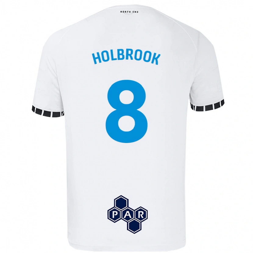 Danxen Niño Camiseta Jess Holbrook #8 Blanco 1ª Equipación 2024/25 La Camisa