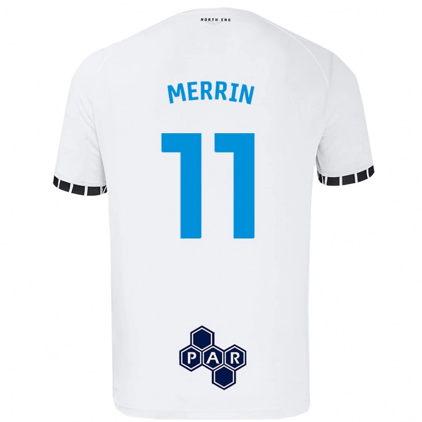 Danxen Niño Camiseta Laura Merrin #11 Blanco 1ª Equipación 2024/25 La Camisa