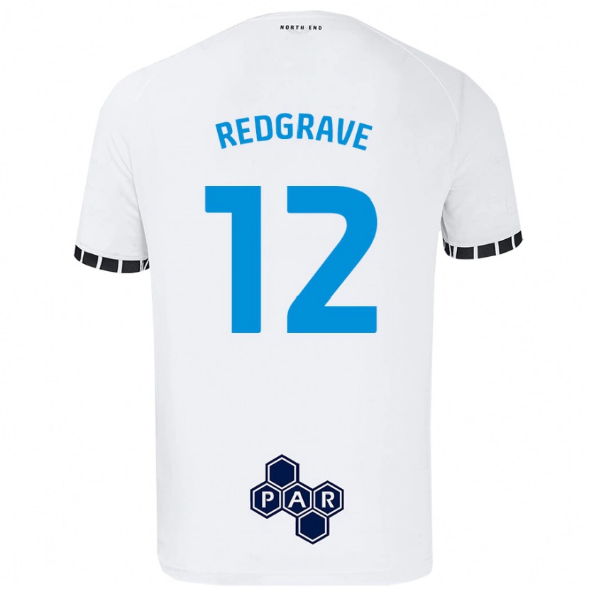 Danxen Niño Camiseta Jodie Redgrave #12 Blanco 1ª Equipación 2024/25 La Camisa